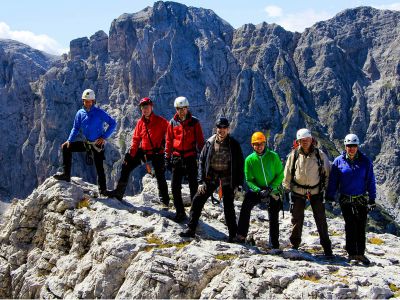 009-Die Bergsteiger im Sosat-Klettersteig